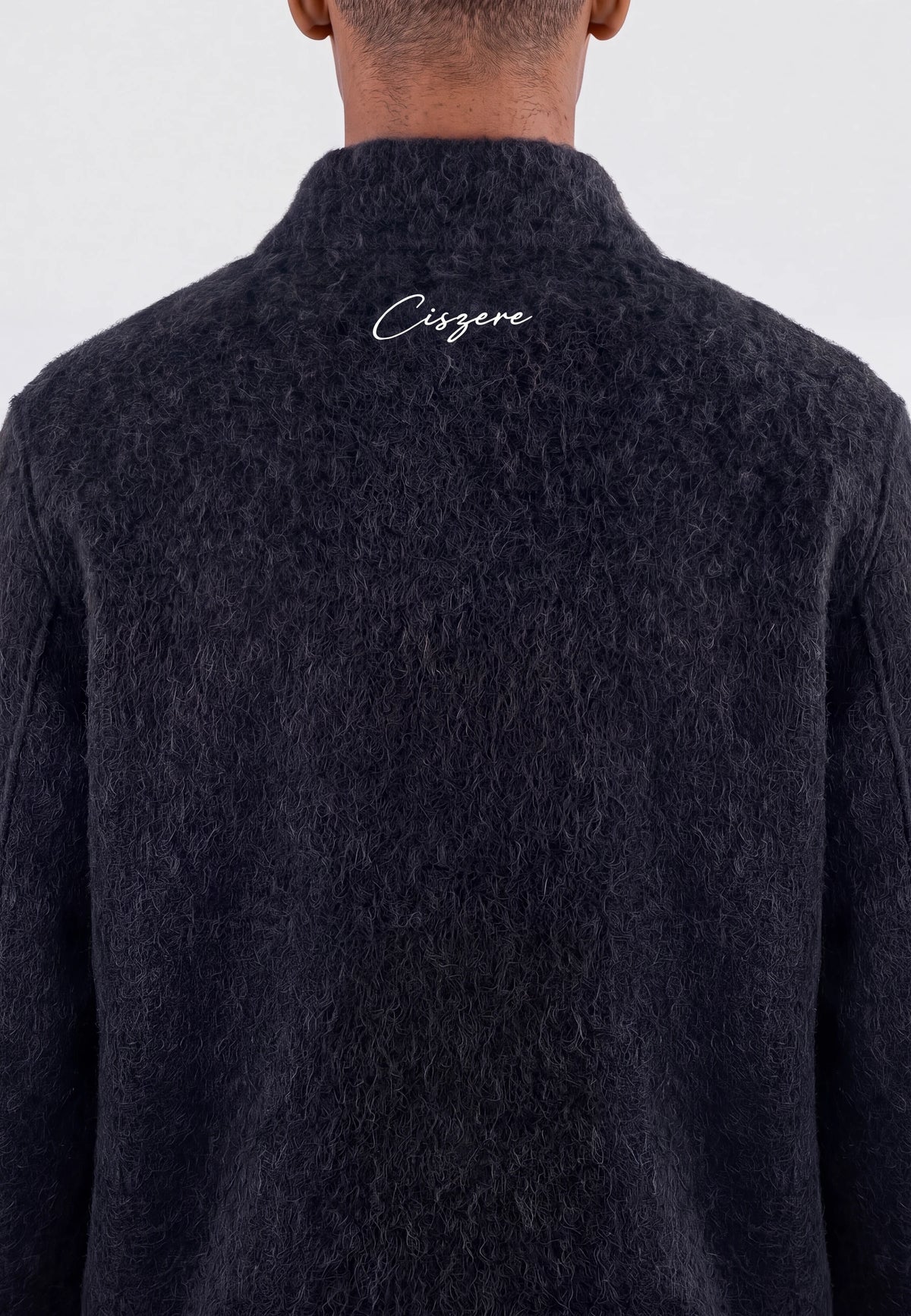 Frank fuzzy zip - Navy, detail view
