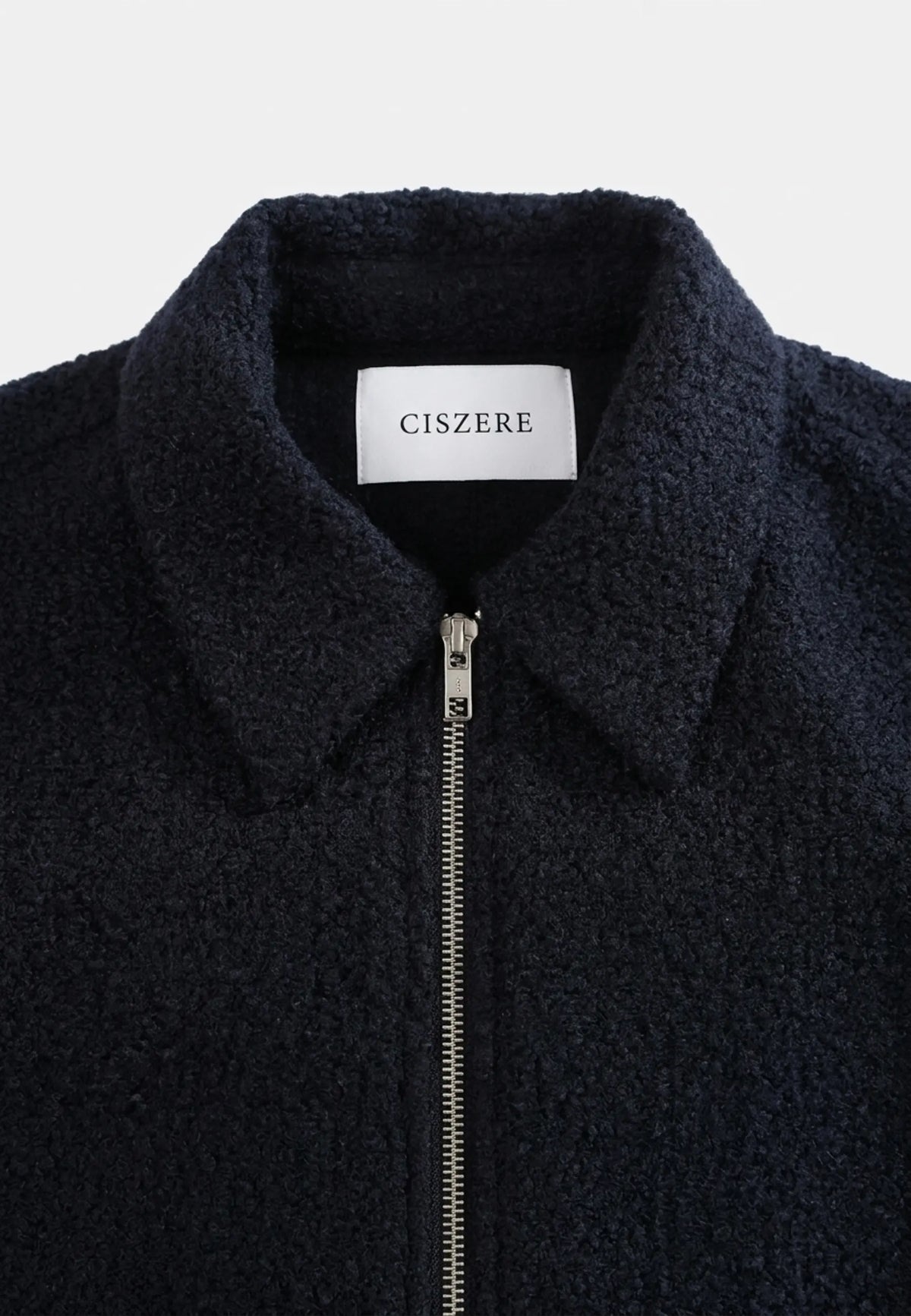 Fred boucle overshirt - Navy, on model