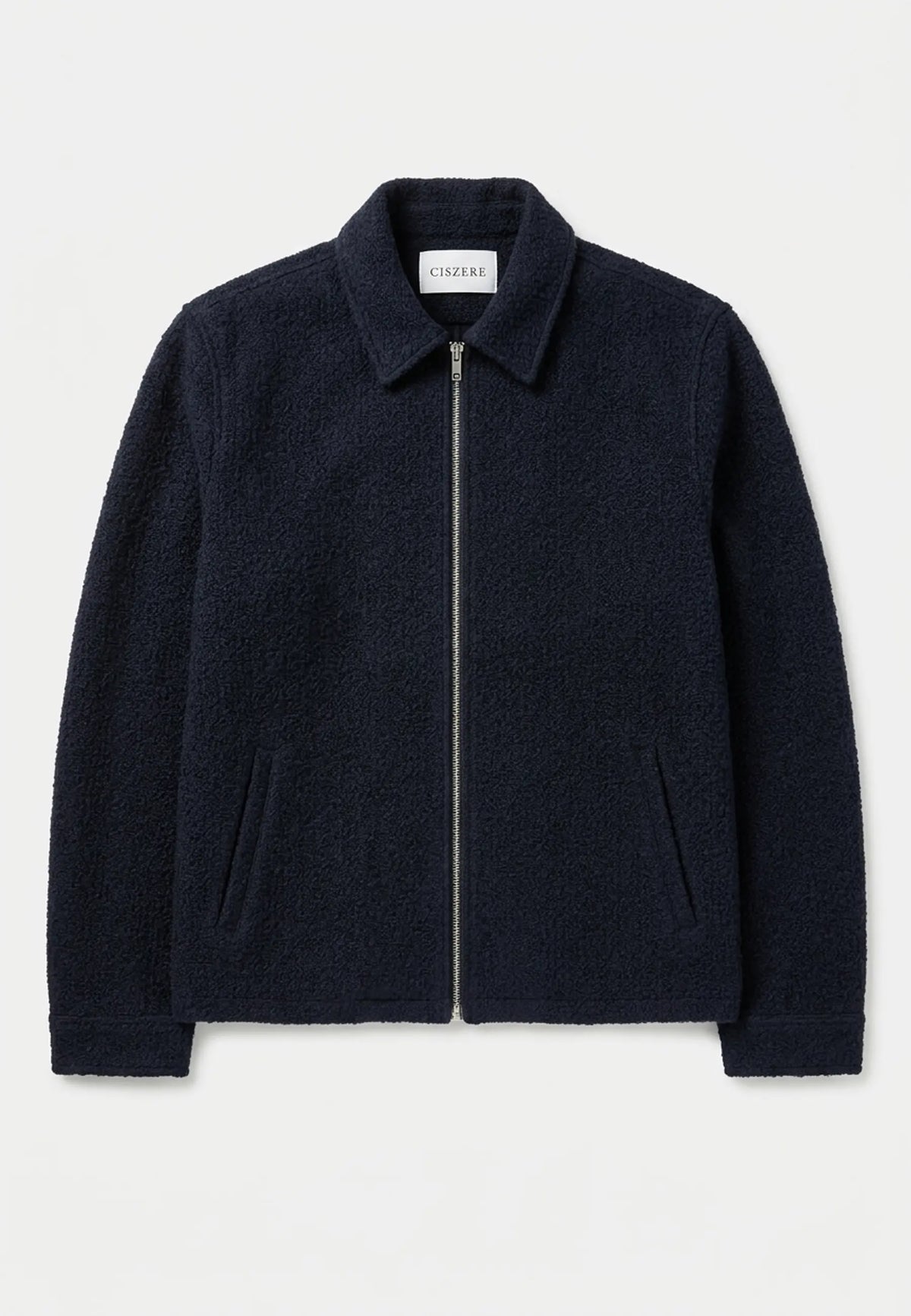 Fred boucle overshirt - Navy, flat lay