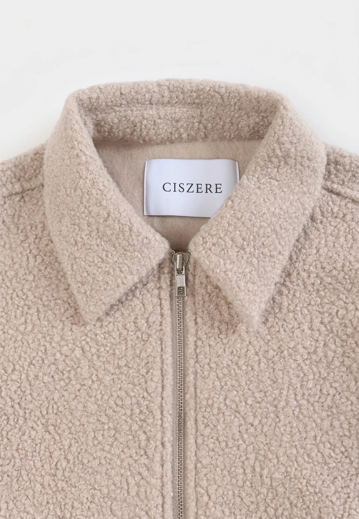 Fred boucle overshirt - Beige, on model