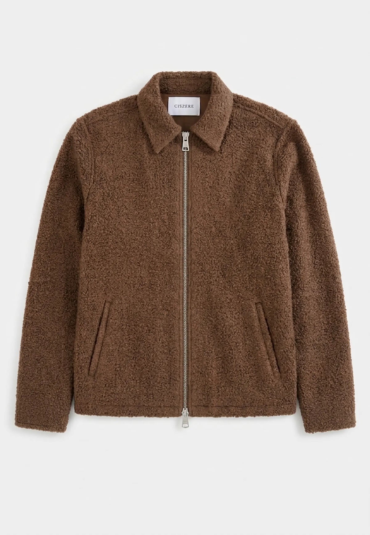 Fred boucle overshirt - Brown, on model