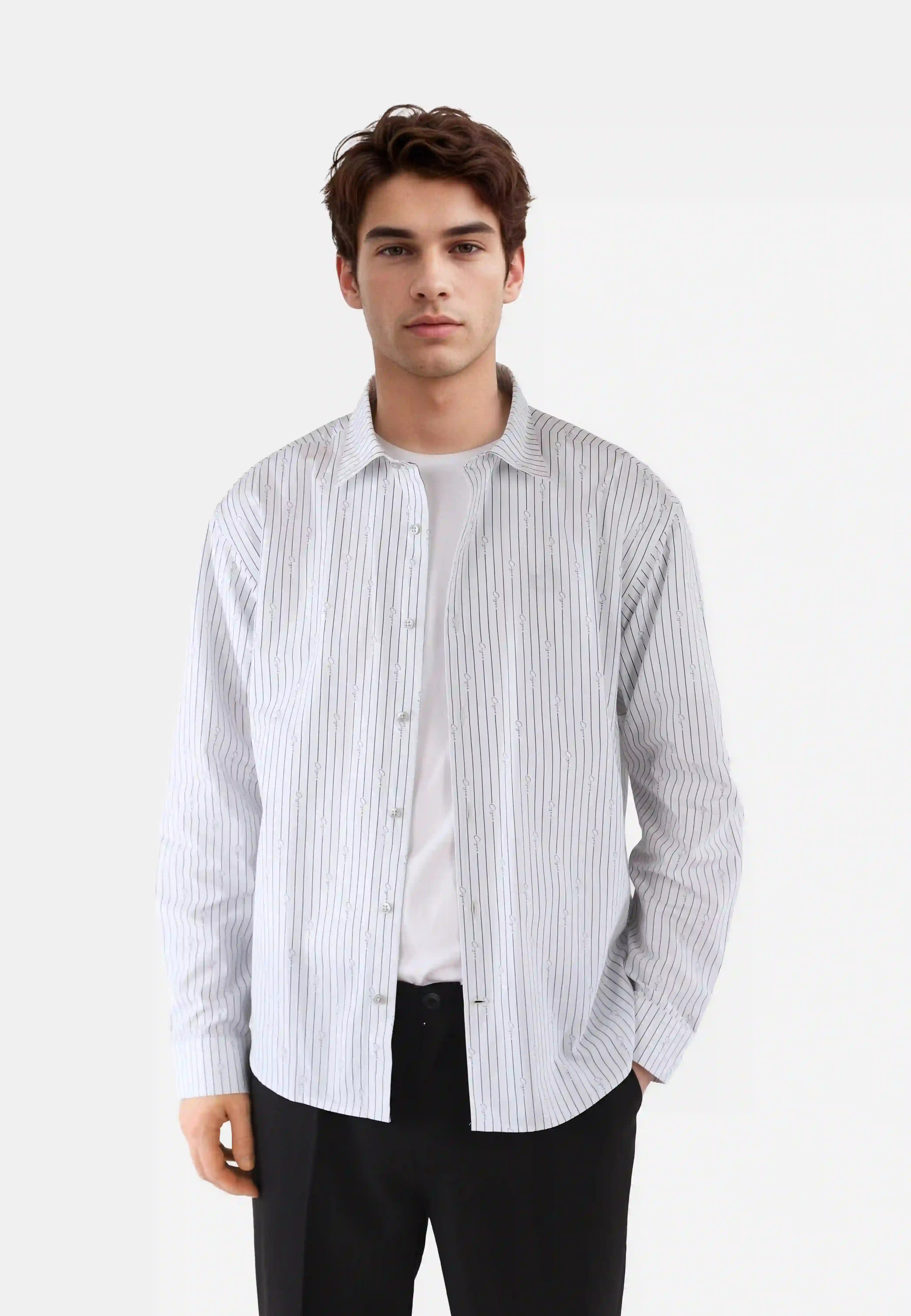 Herd printed shirt - White