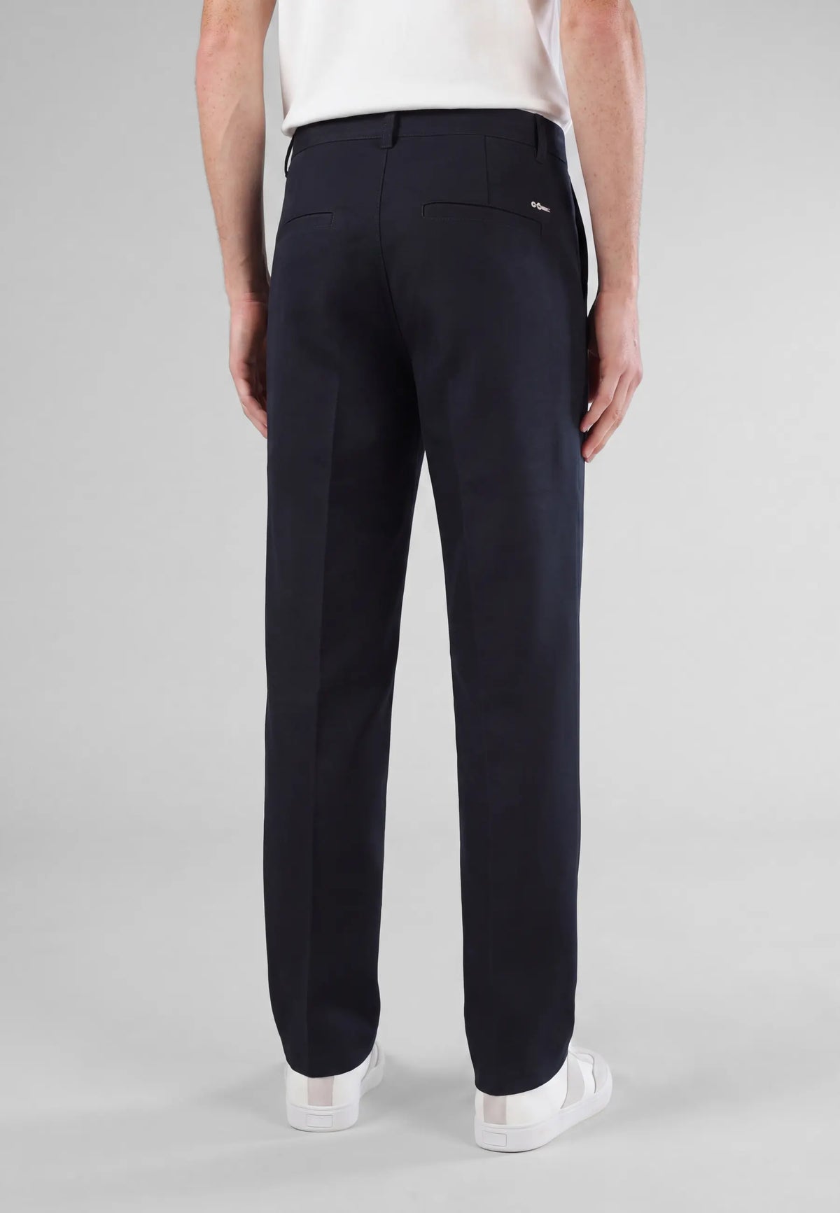 Landon heavy trousers - Navy, back view on model