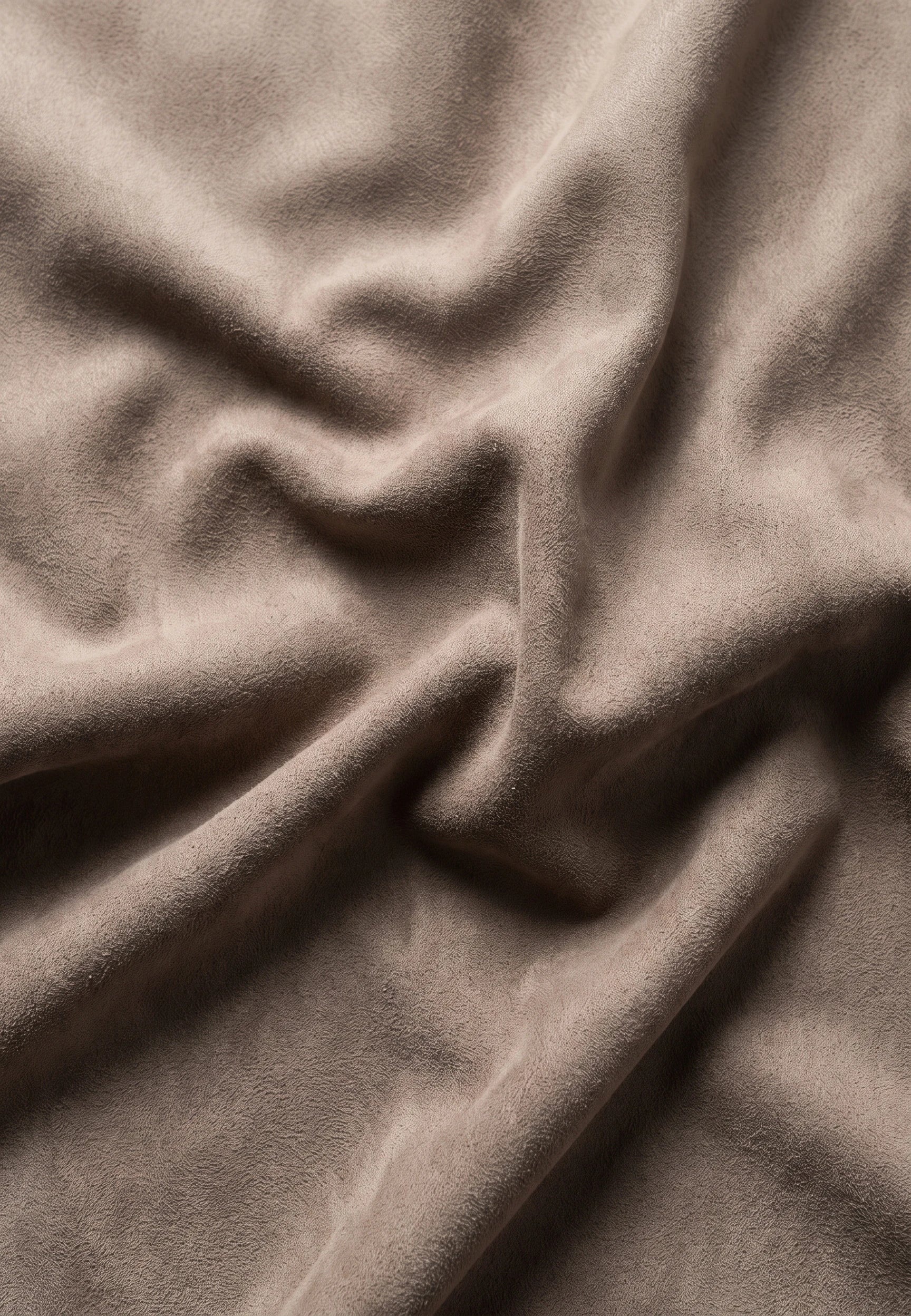 Neo vegan suede overshirt 2.0  - Dusty clay taupe, fabric close up