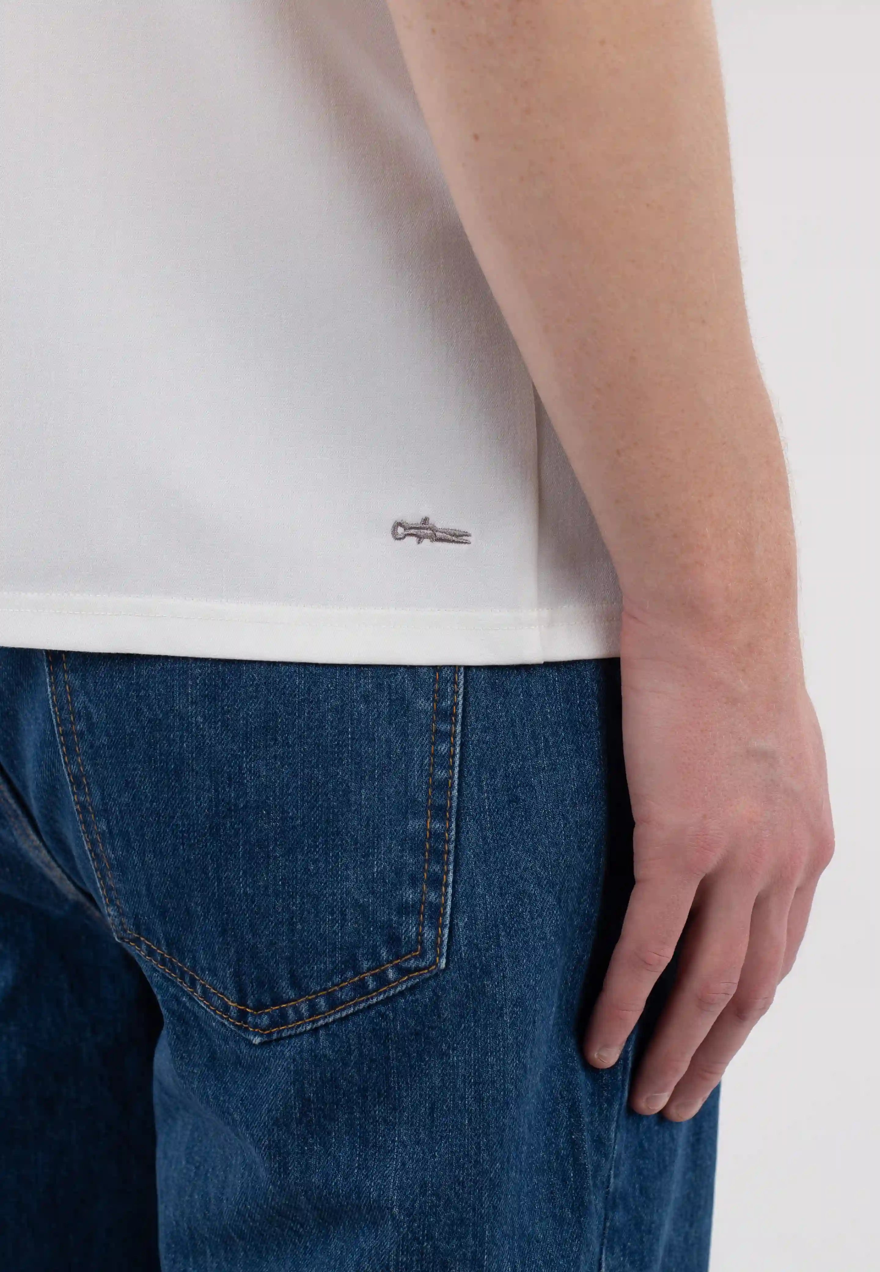 Riven viscose t-shirt - Off white
