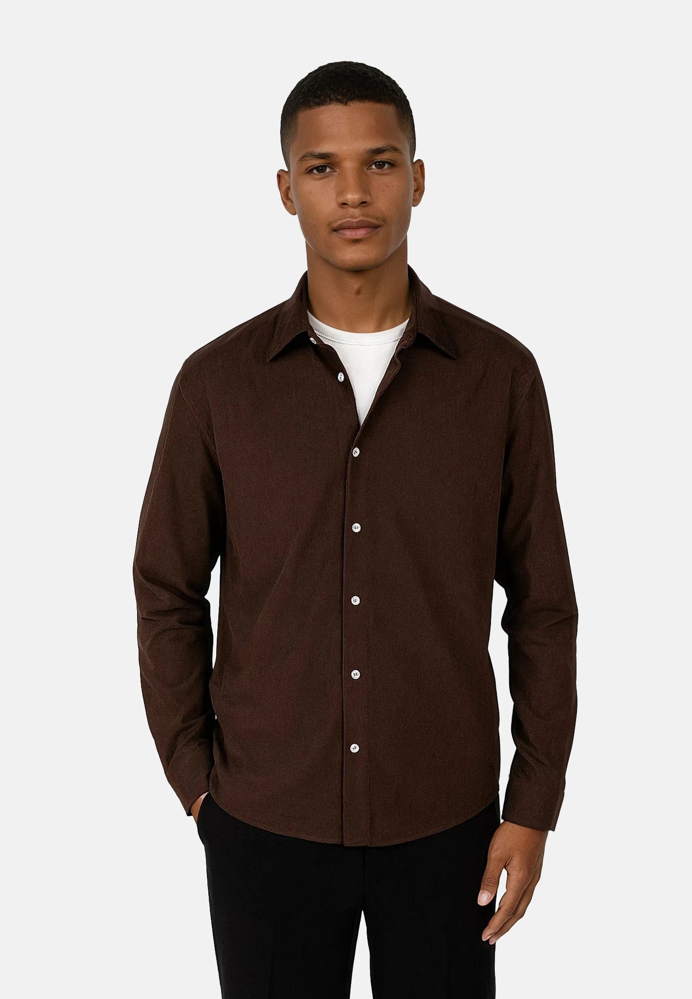 Walker cord shirt - Dark Brown