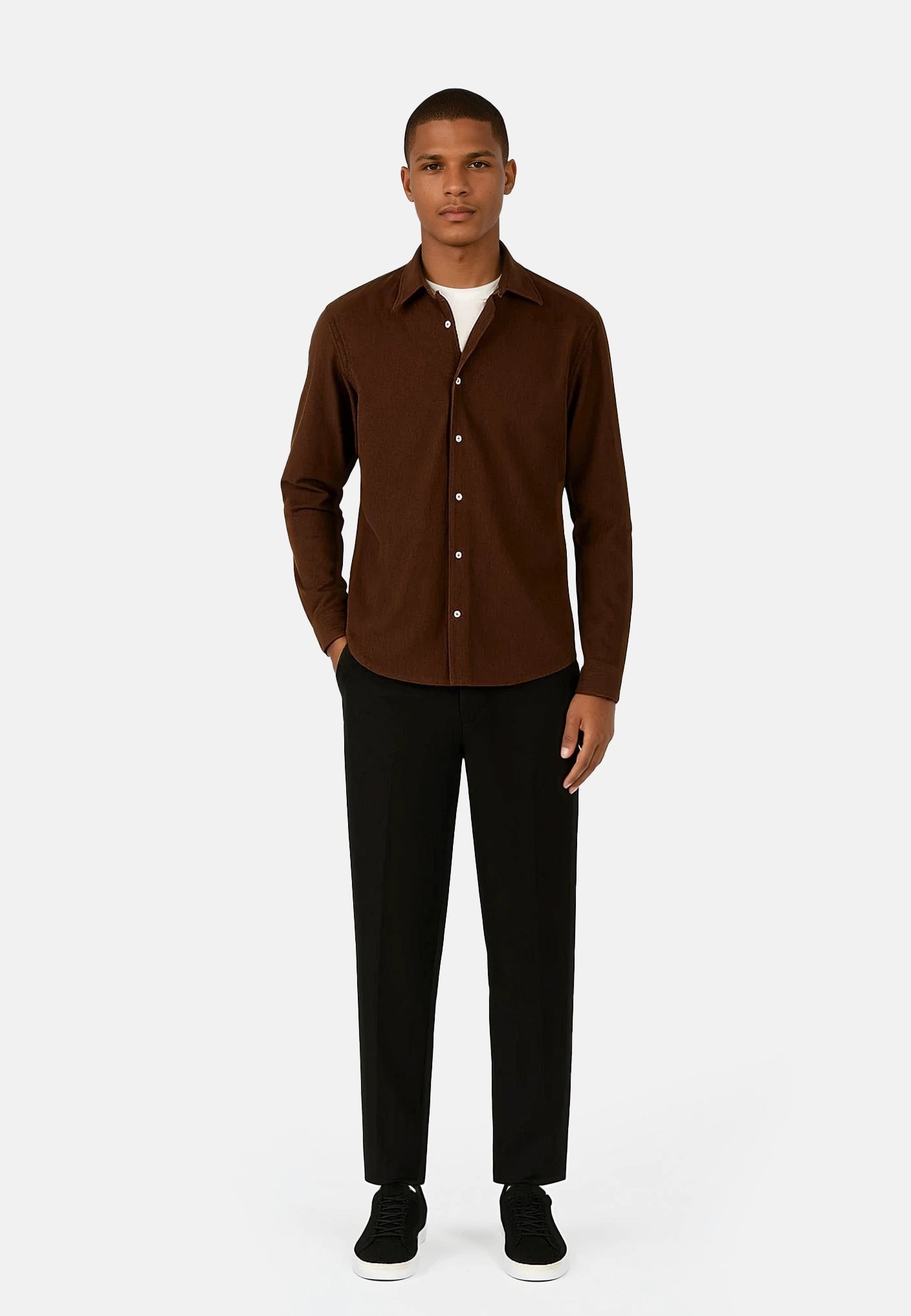 Walker cord shirt - Dark Brown