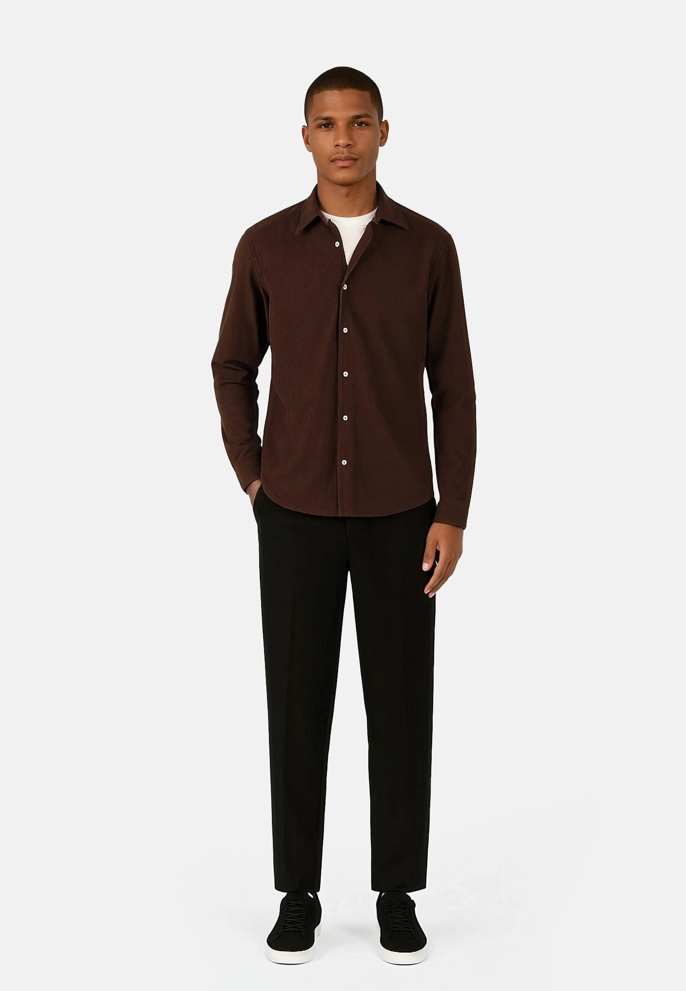 Walker cord shirt - Dark Brown
